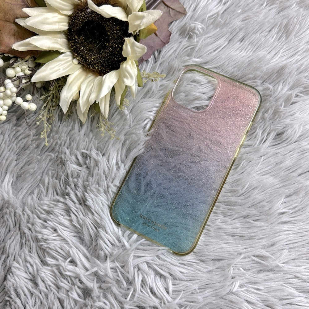 Kate spade pink to blue glitter ombre iphone 12 pro max case